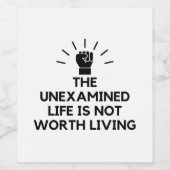 素直な生活は生きる価値がない ワインラベル (シングルラベル)