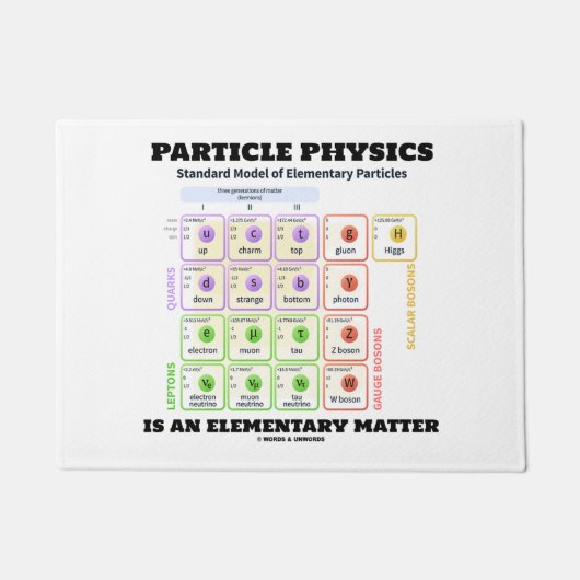 素粒子物理学は基本的な問題モデルです ドアマット (正面)