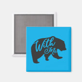 素顔で我慢せおもしろい マグネット (正面/裏面)