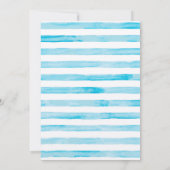 紡いだ砂糖 水彩 ストライプ & ゴールドレタリング  招待状 (裏面)