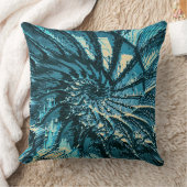 紡糸ターコイズフラクタル クッション (ブランケット)