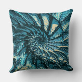 紡糸ターコイズフラクタル クッション (裏面)