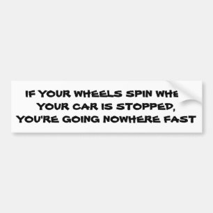 紡績工は速くどこも行っていることを言います バンパーステッカー