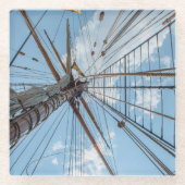 索具に ガラスコースター (正面)