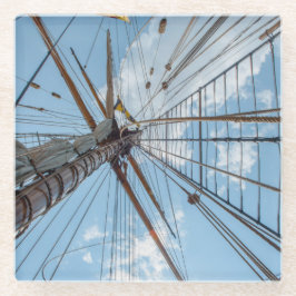 索具に ガラスコースター