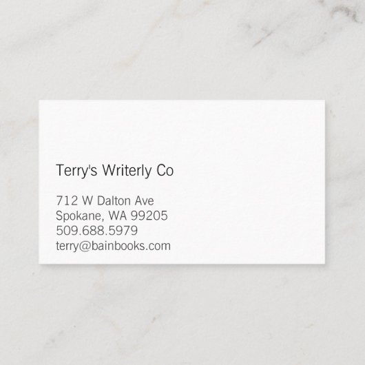 索引カード 名刺 (裏面)