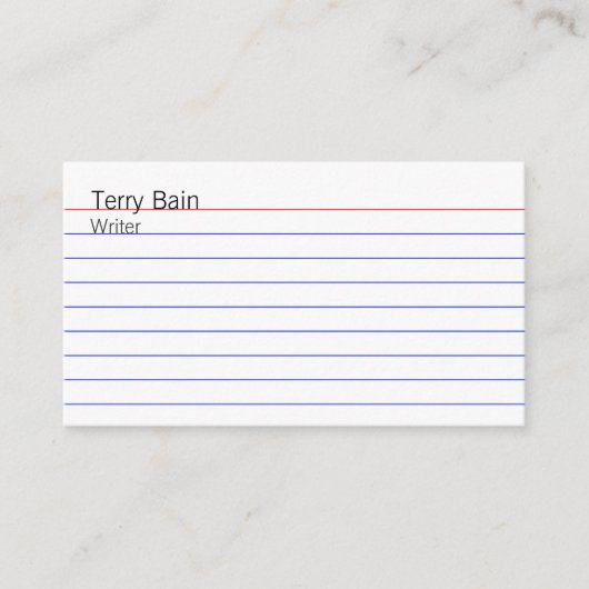 索引カード 名刺 (正面)