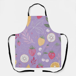 「紫いちご柑橘系フローラエプロン エプロン