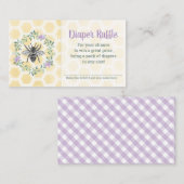 紫おむつラッフルチケットビーハニカムジンガム エンクロージャーカード (正面/裏面)