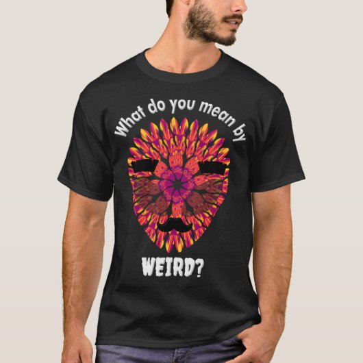 紫おもしろいのオレンジA色数々ののエイリアンヘッド Tシャツ (正面)