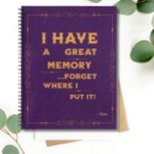 紫おもしろいをリストアップする忘れ深い人のための引用文 ノートブック