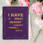 紫おもしろいをリストアップする忘れ深い人のための引用文 ノートブック