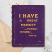 紫おもしろいをリストアップする忘れ深い人のための引用文 ノートブック