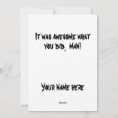 紫おもしろいハロウィンスカル多感謝してい数 シーズンカード (裏面)