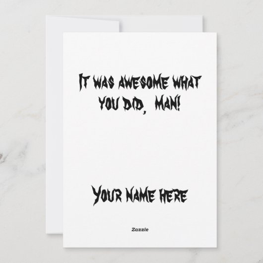 紫おもしろいハロウィンスカル多感謝してい数 シーズンカード (裏面)