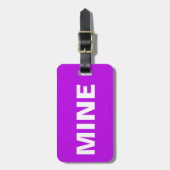 紫おもしろい峰 ラゲッジタグ (正面縦)