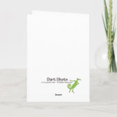 紫おもしろい象誕生日カード カード (裏面)