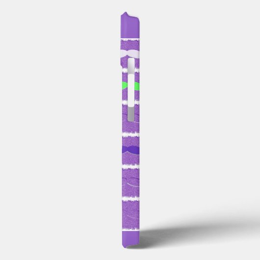 紫おもしろい髭 Case-Mate iPhoneケース (裏面 / 左)