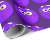 紫おもしろい ラッピングペーパー (ロールコーナー)
