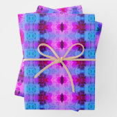 紫およびピンクの棚ライナーまたは引き出しライナー ラッピングペーパーシート (インサイチュ)