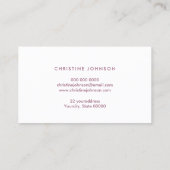 紫およびフェイク金ゴールド効果デザイン 名刺 (裏面)