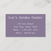 紫および緑のフローラ名刺 名刺 (正面)