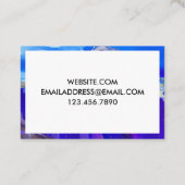 紫および金ゴールド絵を描（ばちゃばちゃ）跳ねる 名刺 (裏面)