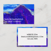 紫および金ゴールド絵を描（ばちゃばちゃ）跳ねる 名刺 (正面/裏面)