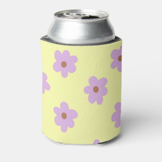 紫お洒落と黄色の花のレトロ陽気 缶クーラー (缶裏面)