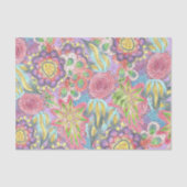 紫お洒落にボヘカラフルミアンの花 薄葉紙 (正面)