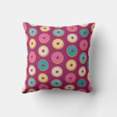 紫お洒落のドーナツパターン クッション (裏面)