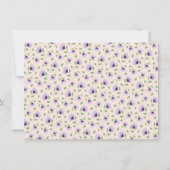 紫お洒落ひまわりライトピンクモノグラム ノートカード (裏面)