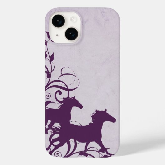 紫お洒落ガーリーの野馬 Case-Mate iPhoneケース (裏面)