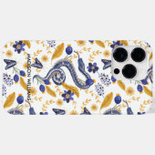 紫お洒落ヘビと植物学パーソナライズされた- Case-Mate iPhoneケース (裏面 (横))