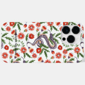 紫お洒落ヘビと植物学パーソナライズされた- Case-Mate iPhoneケース (裏面 (横))