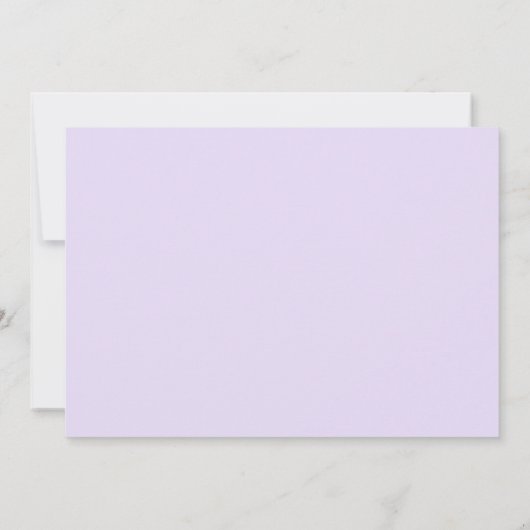 紫お洒落水色紙吹雪ベビー散布 招待状 (裏面)