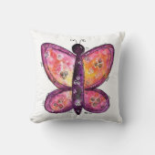 紫お洒落蝶 クッション (正面)