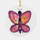 紫お洒落蝶 セラミックオーナメント (正面)