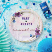 紫からスティック ペーパープレート (パーティー)