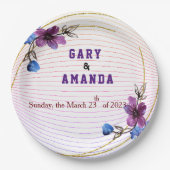 紫からスティック ペーパープレート (正面)