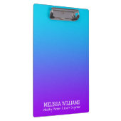 紫からターコイズ青グラデーション クリップボード (右)