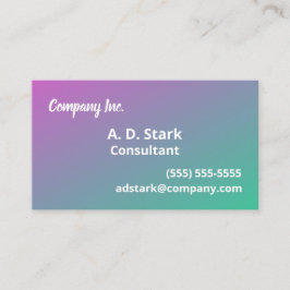 紫から緑のグラデーションの名刺 名刺