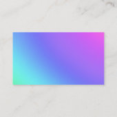 紫から緑への虹のグラデーションの名刺 名刺 (裏面)