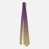 紫から黄への金ゴールドグラデーションオムブレ ネクタイ (裏面)