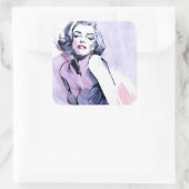 紫かわいらしで スクエアシール (バッグ)