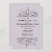 紫かわいらしで 招待状 (正面/裏面)