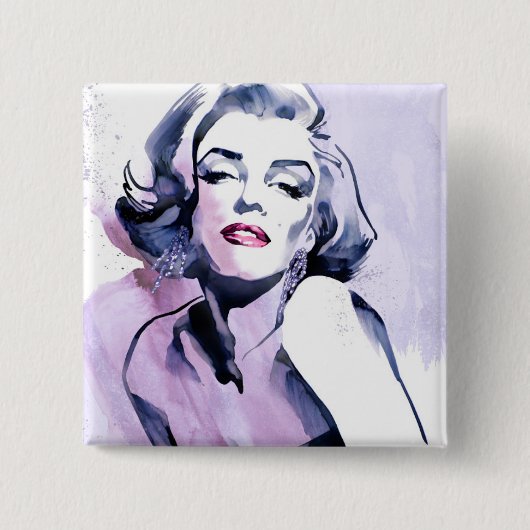 紫かわいらしで 缶バッジ (正面)