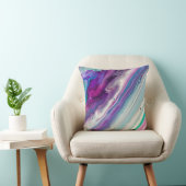紫かわいらしとターコイズ抽象芸術絵を描 クッション (椅子)