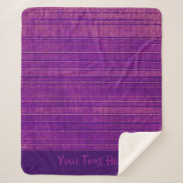 紫かわいらしとピンクの動揺してストライプ模様 シェルパブランケット