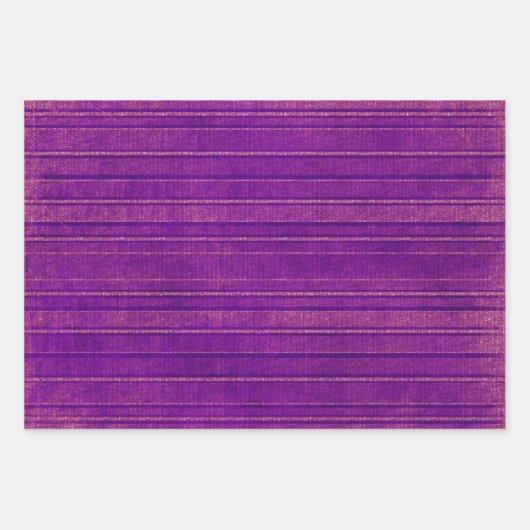 紫かわいらしとピンクの動揺してストライプ模様 ラッピングペーパーシート (正面2)
